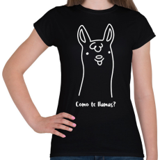 PRINTFASHION Como te llamas - Női póló - Fekete