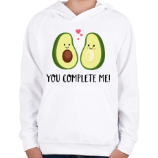 PRINTFASHION Complete me! - Gyerek kapucnis pulóver - Fehér