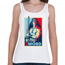 PRINTFASHION Conan Sword - Női atléta - Fehér