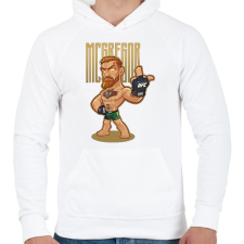 PRINTFASHION Conor McGregor - Férfi kapucnis pulóver - Fehér férfi pulóver, kardigán