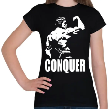 PRINTFASHION Conquer - Női póló - Fekete női póló