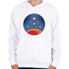 PRINTFASHION Constellation Starfield - Gyerek kapucnis pulóver - Fehér gyerek pulóver, kardigán