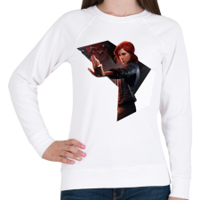 PRINTFASHION Control - Női pulóver - Fehér női pulóver, kardigán