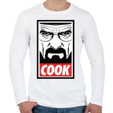 PRINTFASHION Cook - Férfi hosszú ujjú póló - Fehér férfi póló