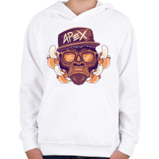 PRINTFASHION Cool Apex - Gyerek kapucnis pulóver - Fehér gyerek pulóver, kardigán