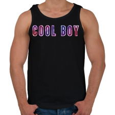 PRINTFASHION cool boy - Férfi atléta - Fekete atléta, trikó