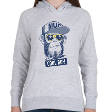 PRINTFASHION cool boy gorilla - Női kapucnis pulóver - Sport szürke női pulóver, kardigán