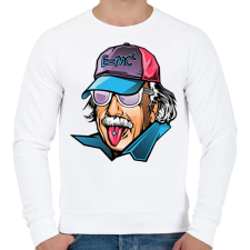 PRINTFASHION Cool Einstein - Férfi pulóver - Fehér férfi pulóver, kardigán