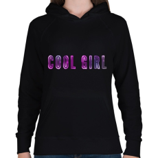 PRINTFASHION cool girl - Női kapucnis pulóver - Fekete
