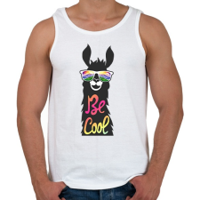 PRINTFASHION Cool láma - Férfi atléta - Fehér atléta, trikó