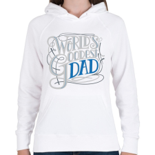 PRINTFASHION Coolest dad - a leglazább apa  - Női kapucnis pulóver - Fehér női pulóver, kardigán