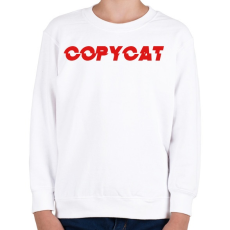 PRINTFASHION Copy cat - Gyerek pulóver - Fehér