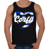 PRINTFASHION Corfu - Férfi atléta - Fekete