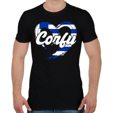 PRINTFASHION Corfu - Férfi póló - Fekete