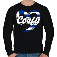 PRINTFASHION Corfu - Férfi pulóver - Fekete
