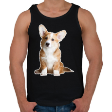 PRINTFASHION corgi - Férfi atléta - Fekete