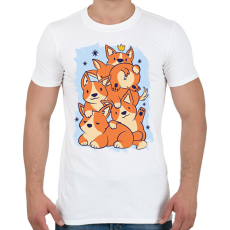 PRINTFASHION Corgi kupac - Férfi póló - Fehér