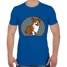 PRINTFASHION Corgi mindenek felett - Férfi póló - Királykék férfi póló