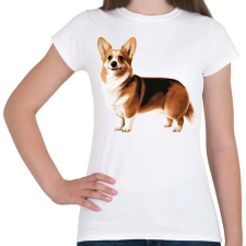 PRINTFASHION Corgi - Női póló - Fehér női póló