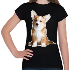 PRINTFASHION corgi - Női póló - Fekete