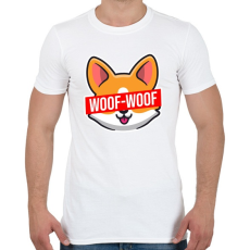 PRINTFASHION Corgi Woof-Woof - Férfi póló - Fehér