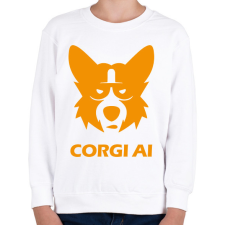 PRINTFASHION CorgiAi - Gyerek pulóver - Fehér gyerek pulóver, kardigán