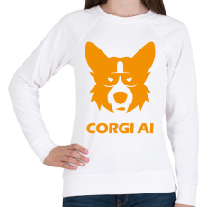 PRINTFASHION CorgiAi - Női pulóver - Fehér
