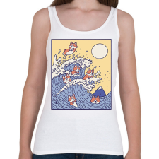 PRINTFASHION Corgik - Női atléta - Fehér női trikó