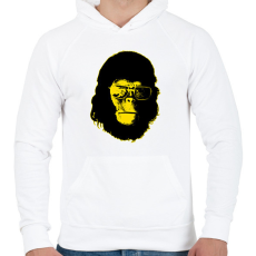 PRINTFASHION Cornelius - Férfi kapucnis pulóver - Fehér