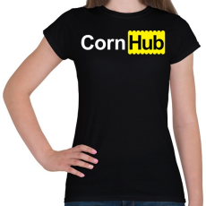 PRINTFASHION cornhub - Női póló - Fekete