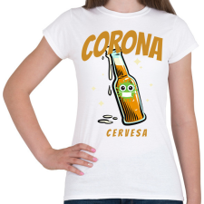 PRINTFASHION CORONA CERVESA - Női póló - Fehér női póló