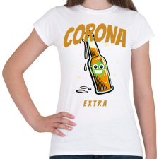 PRINTFASHION CORONA EXTRA - Női póló - Fehér női póló
