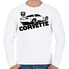 PRINTFASHION Corvette - Férfi pulóver - Fehér