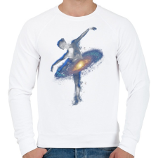 PRINTFASHION Cosmic dance - Férfi pulóver - Fehér férfi pulóver, kardigán