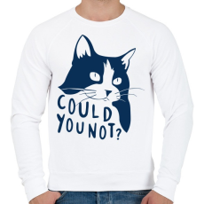 PRINTFASHION Could u not - Férfi pulóver - Fehér
