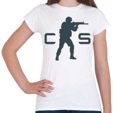 PRINTFASHION Counter Strike Logo - Női póló - Fehér