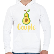 PRINTFASHION Couple - Férfi kapucnis pulóver - Fehér férfi pulóver, kardigán