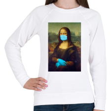 PRINTFASHION Covid Mona - Női pulóver - Fehér női pulóver, kardigán