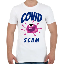 PRINTFASHION Covid Scam - Férfi póló - Fehér férfi póló