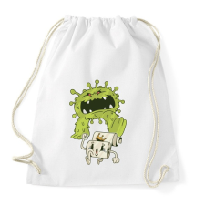 PRINTFASHION Covid szörny - Sportzsák, Tornazsák - Fehér tornazsák