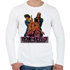 PRINTFASHION Cowboy Bebop Anime - Férfi hosszú ujjú póló - Fehér