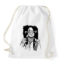 PRINTFASHION Cowboy macska - Sportzsák, Tornazsák - Fehér tornazsák
