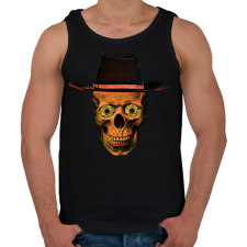 PRINTFASHION cowboy skull - Férfi atléta - Fekete atléta, trikó