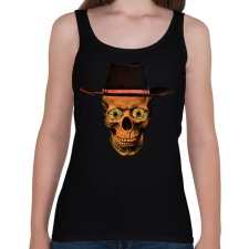 PRINTFASHION cowboy skull - Női atléta - Fekete női trikó