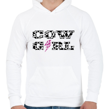 PRINTFASHION Cowgirl - Boci - Férfi kapucnis pulóver - Fehér férfi pulóver, kardigán