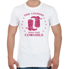 PRINTFASHION Cowgirls - Férfi póló - Fehér