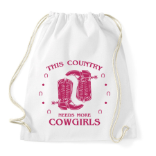 PRINTFASHION Cowgirls - Sportzsák, Tornazsák - Fehér tornazsák