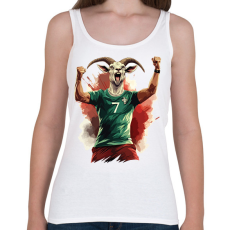 PRINTFASHION CR7 - The Goat - Női atléta - Fehér
