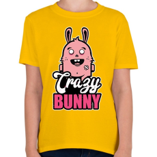 PRINTFASHION Crazy Bunny - Gyerek póló - Sárga