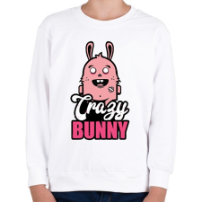 PRINTFASHION Crazy Bunny - Gyerek pulóver - Fehér gyerek pulóver, kardigán
